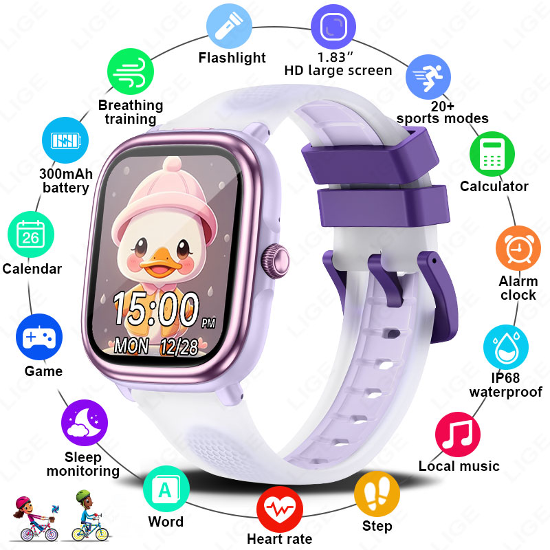 Smartwatch Watches Gift For Girls - LIGE 2026 New Children Learning Smart