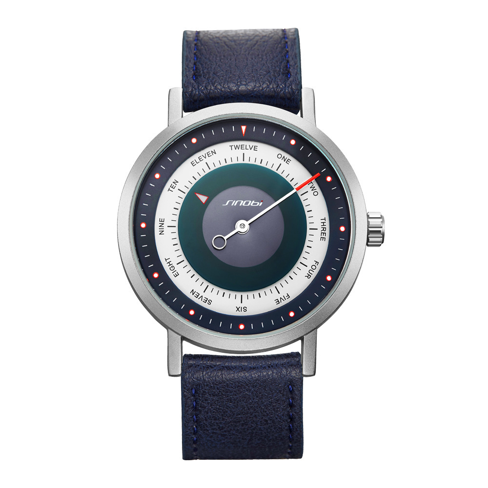 Mesh Stainless Strap - Creative Compass Single Hand Quartz Watch
