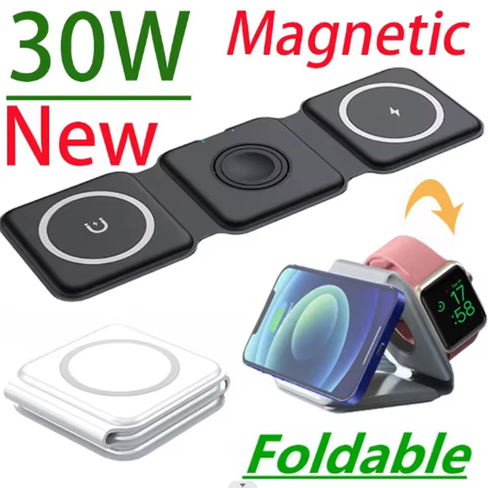 Smartwatch Watches Compatible With Iphone - 3 in 1 Portable Magnetic Wireless