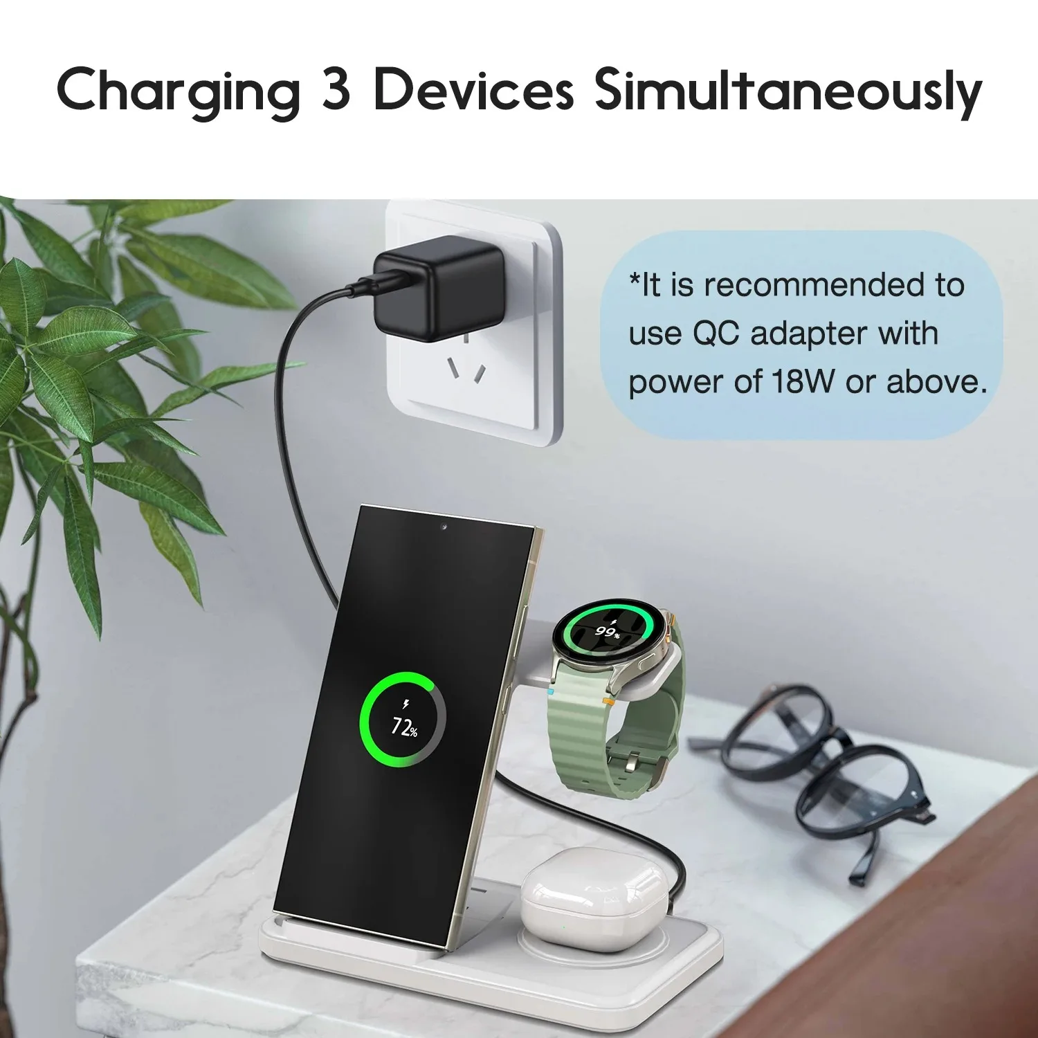 Desktop 3-in-1 Wireless Charge - огляд і ціна Smartwatch Watches Compatible With Iphone