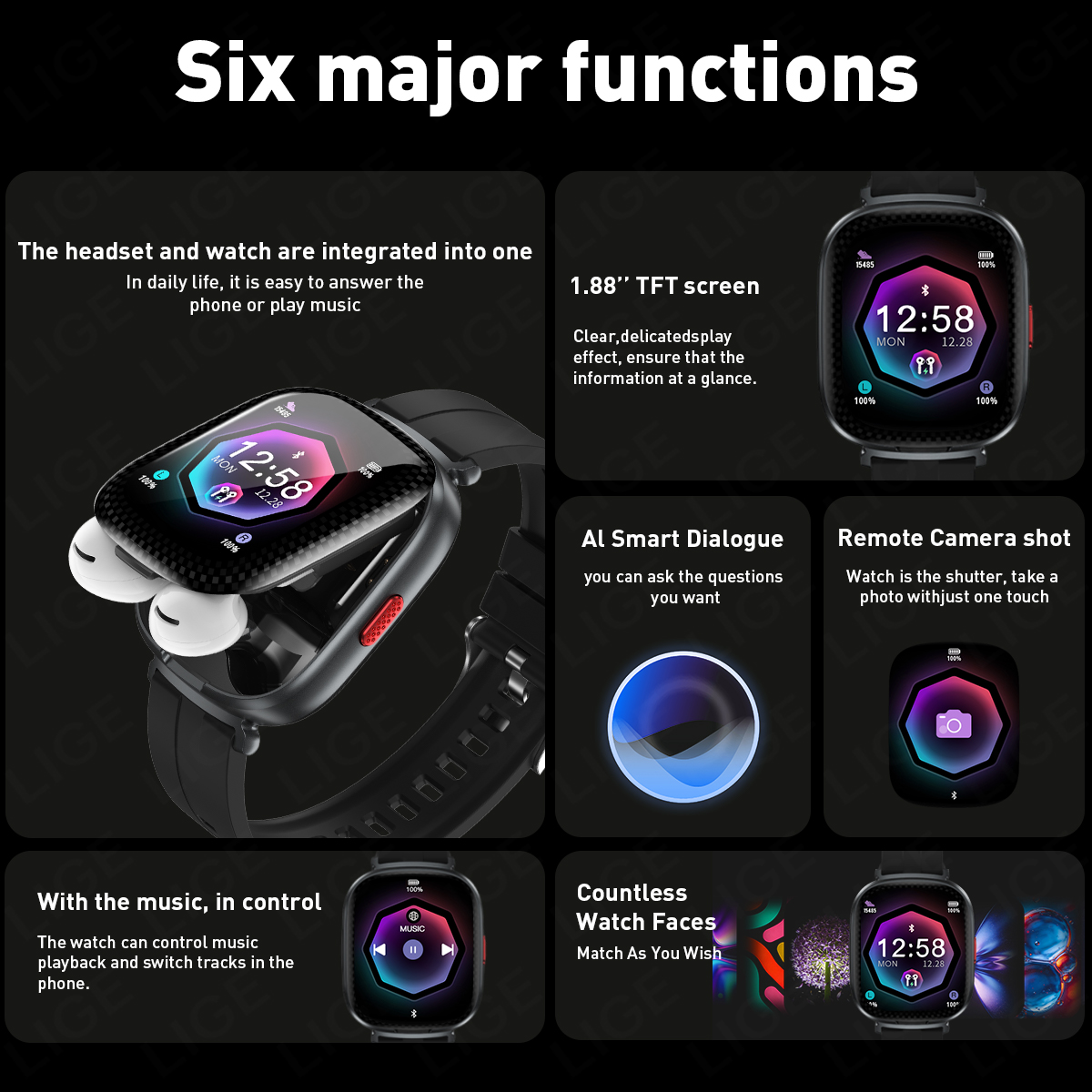 2026 2 In 1 TWS Headset Smart  - огляд і ціна Smartwatch Noise Watches For Men