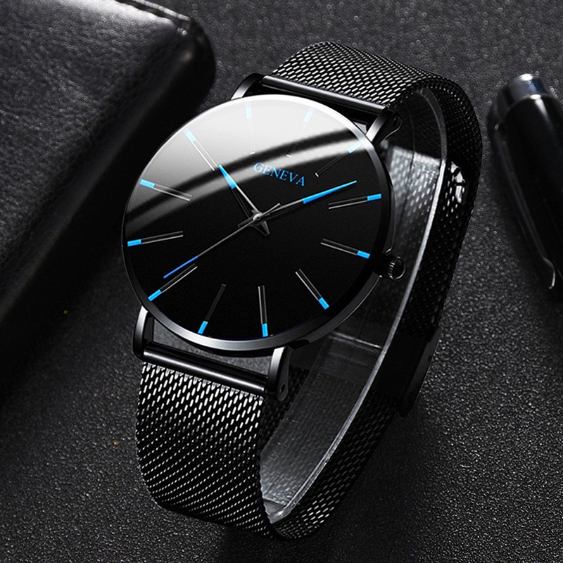 Fashionable men's ultra-thin w - огляд і ціна Mesh Stainless Strap