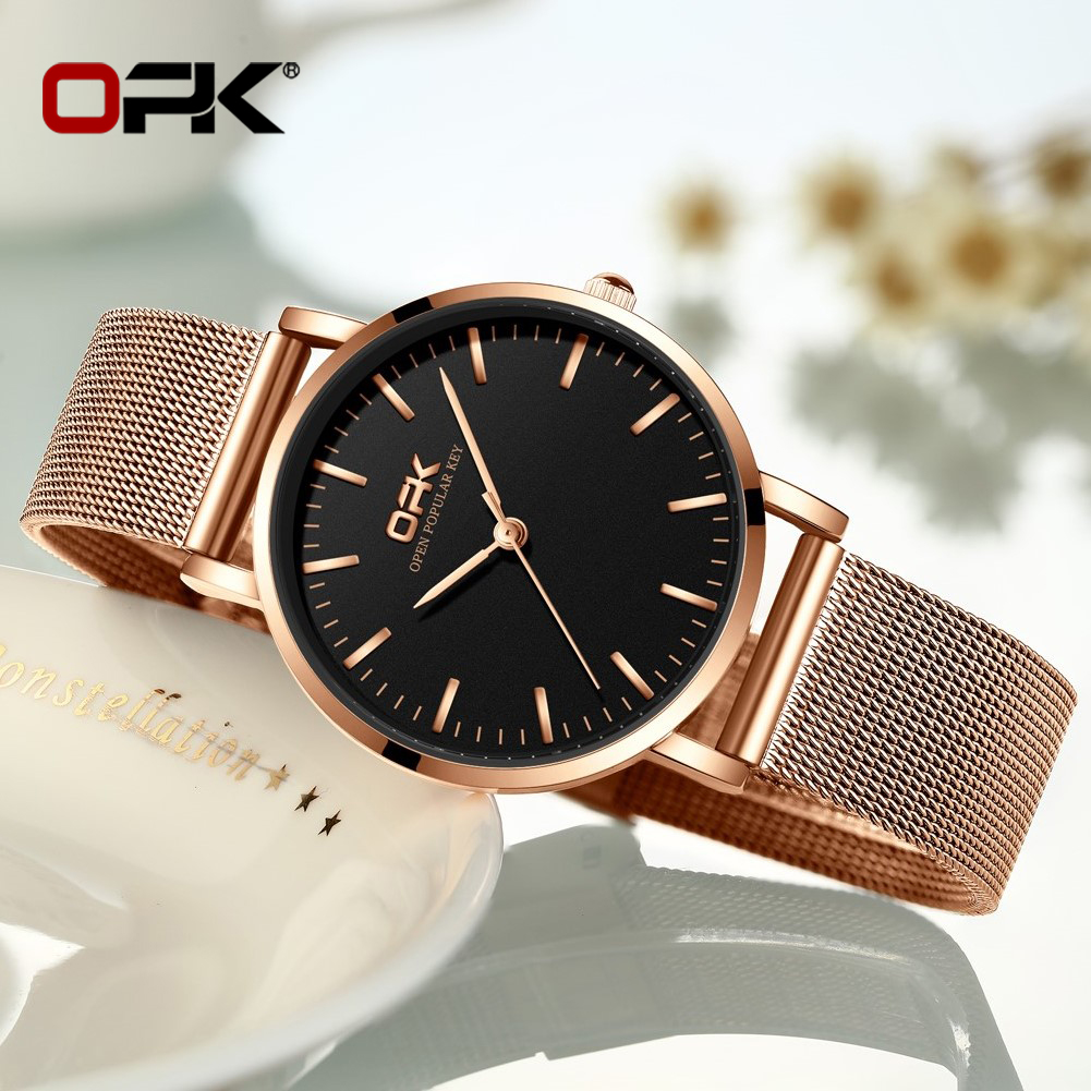 OPK 8101 Womens Watch Simple Q - огляд і ціна Mesh Stainless Strap