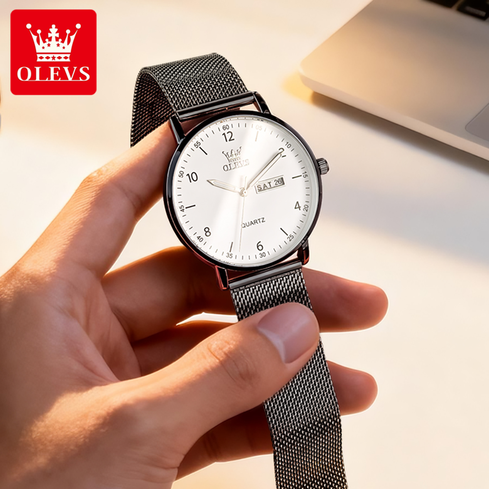 OLEVS Original Quartz Watches  - огляд і ціна Mesh Stainless Strap