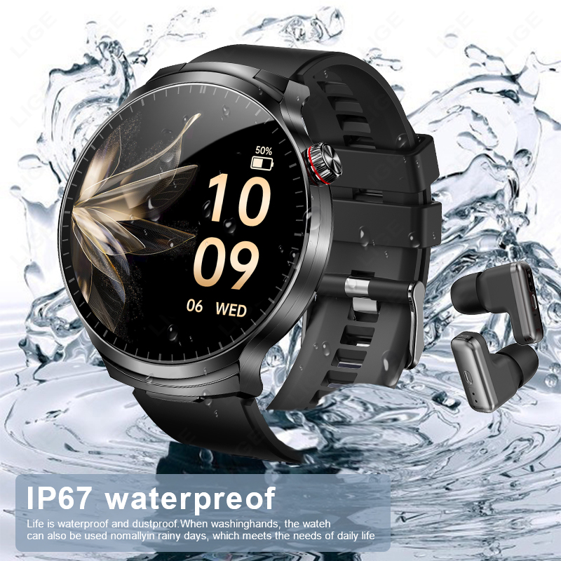 LIGE 2026 New TWS 2 in 1 Heads - огляд і ціна Smartwatch Noise Watches For Men