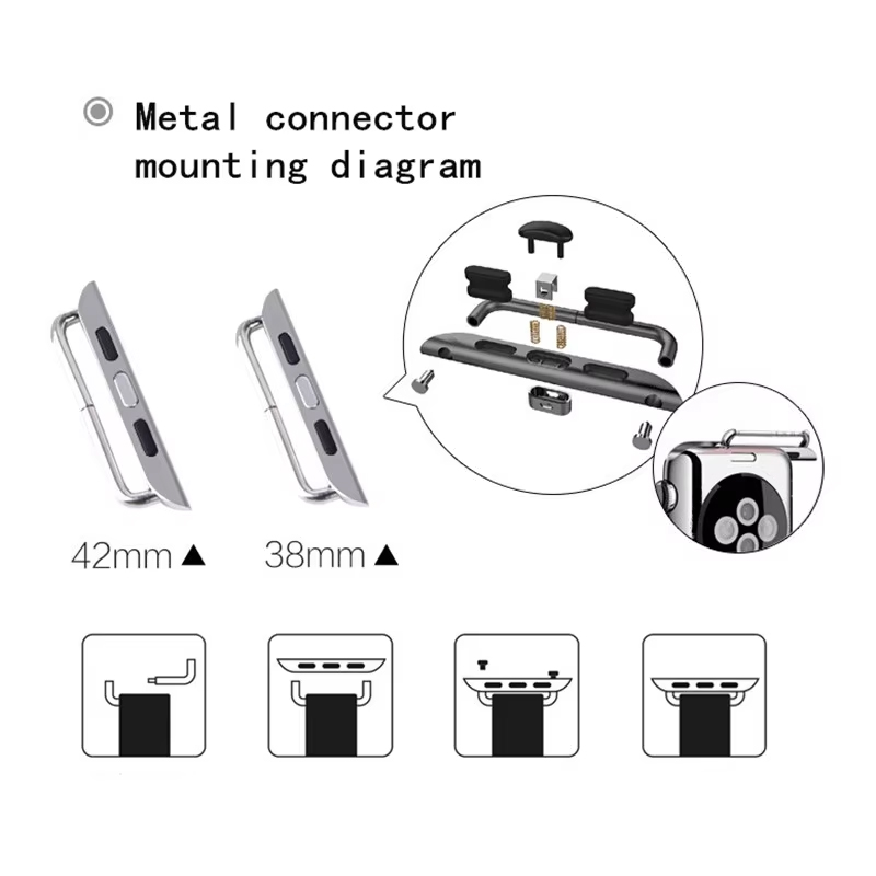 2pcs Stainless Steel Connector - огляд і ціна Replacement Watch Bracelet