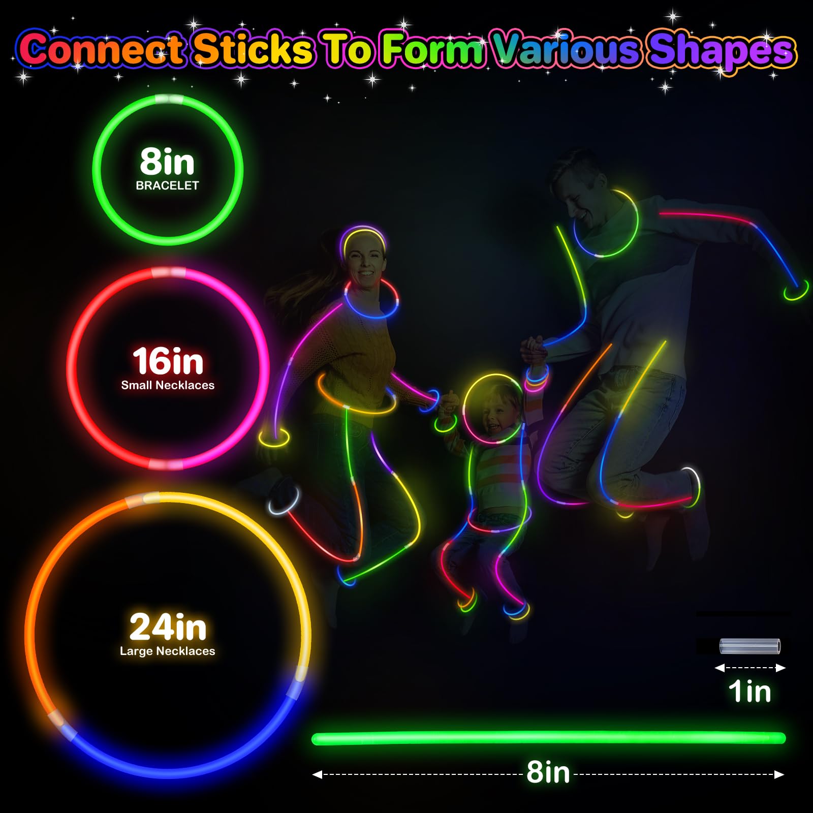 50-300Pcs Fluorescence Sticks  - огляд і ціна Tritium Gas Tube