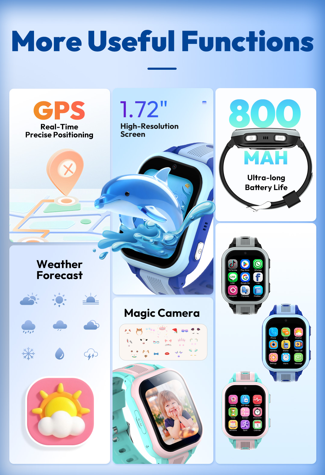 KT41 Smart Watch - 4G Phone Ch - огляд і ціна Smartwatch Watches Gift For Girls