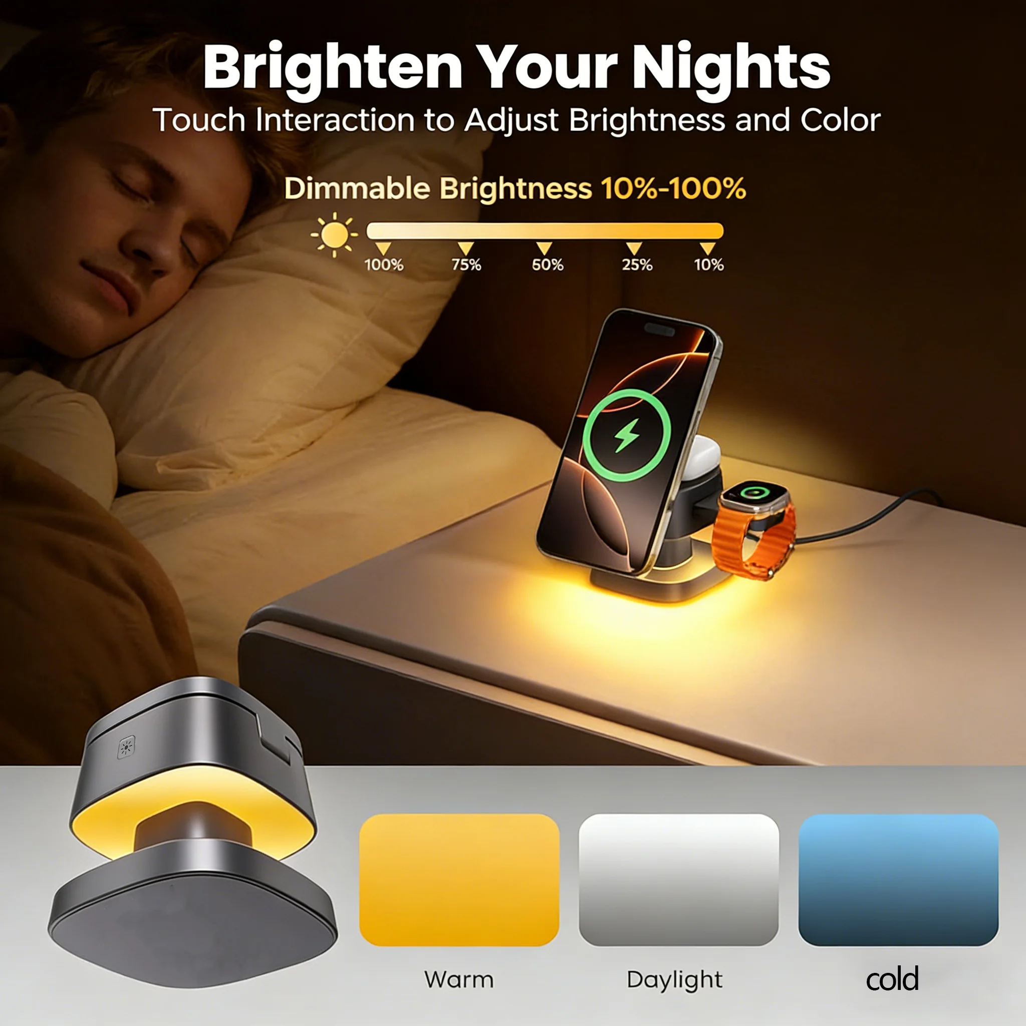 TIMESS Night Light Mashroom Wi - огляд і ціна Smartwatch Watches Compatible With Iphone