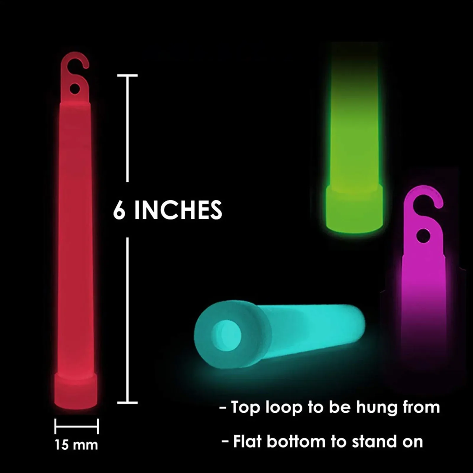 Glow Sticks with Hook 4/6 inch - огляд і ціна Tritium Gas Tube